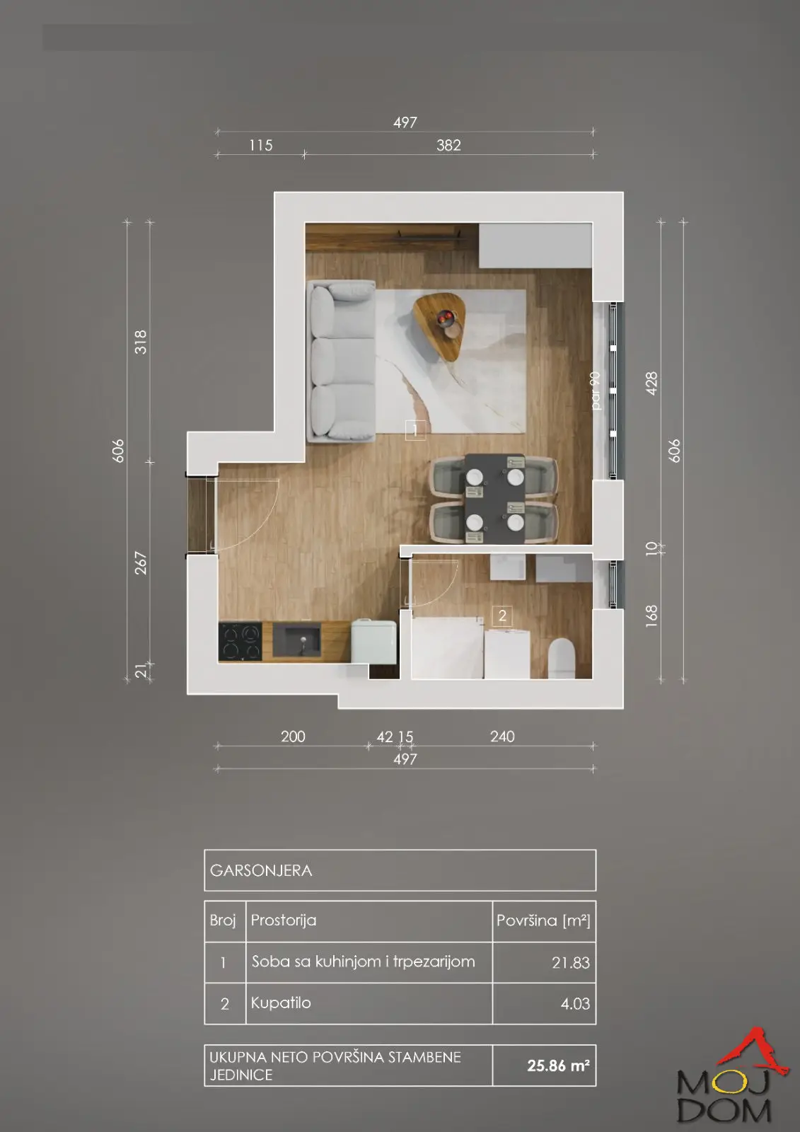 Stan - Novi Sad Centar - 1031749