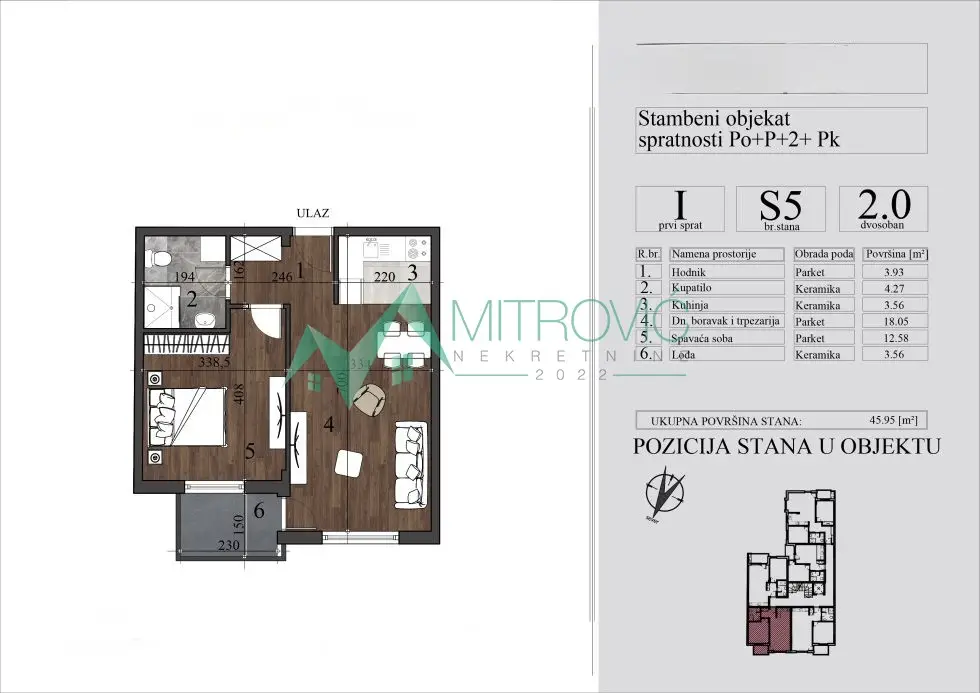 Stan - Novi Sad Detelinara - 1003806