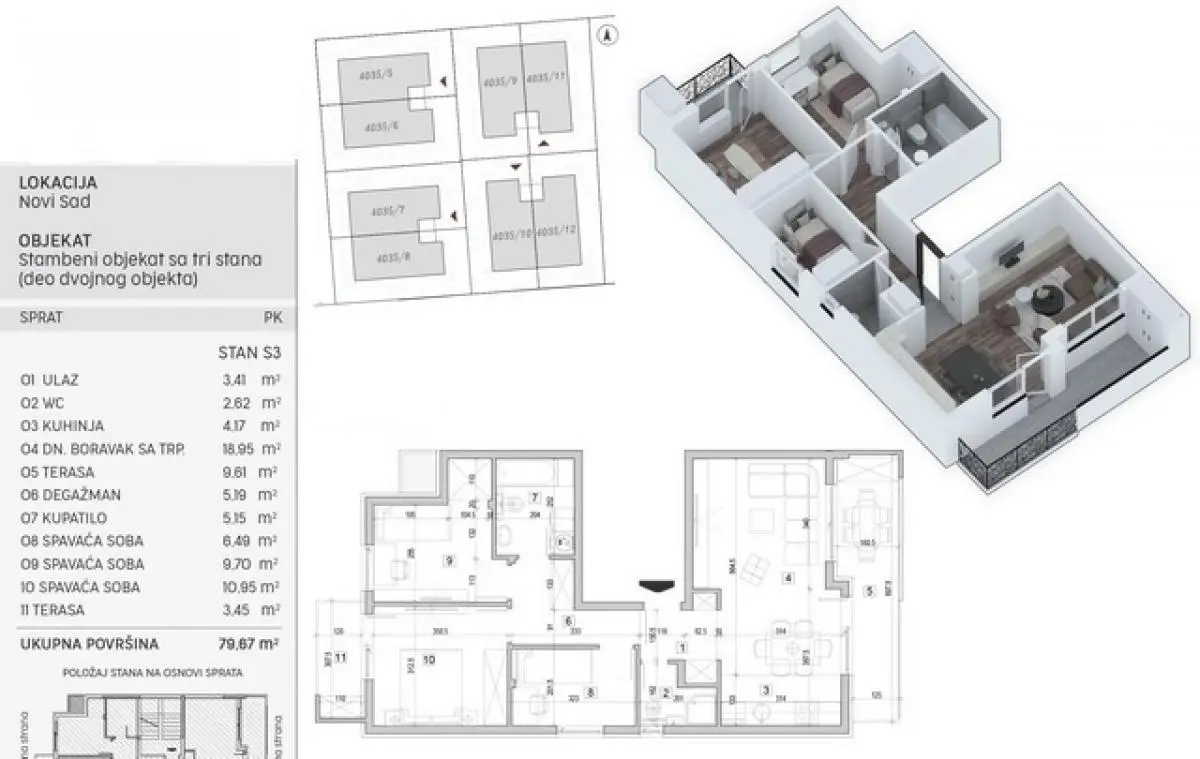Stan - Novi Sad Adice - 21917