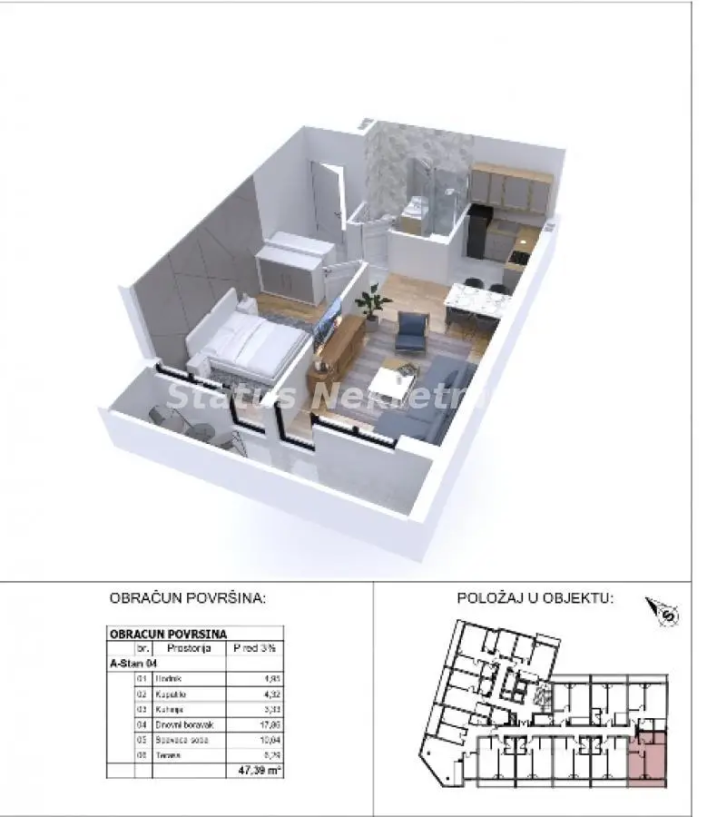 Stan - Novi Sad Sajmište - 22283