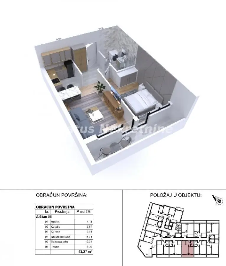 Stan - Novi Sad Sajmište - 22285