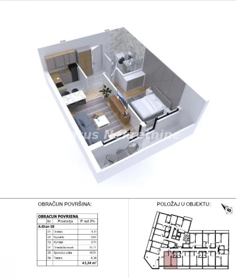 Stan - Novi Sad Sajmište - 22287