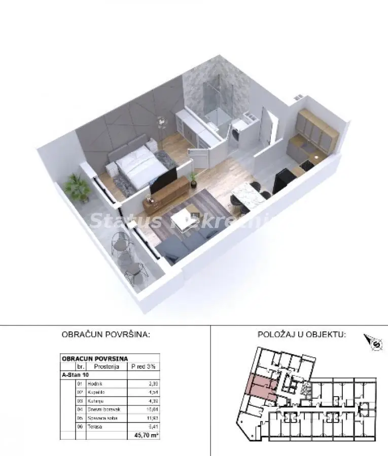 Stan - Novi Sad Sajmište - 22288