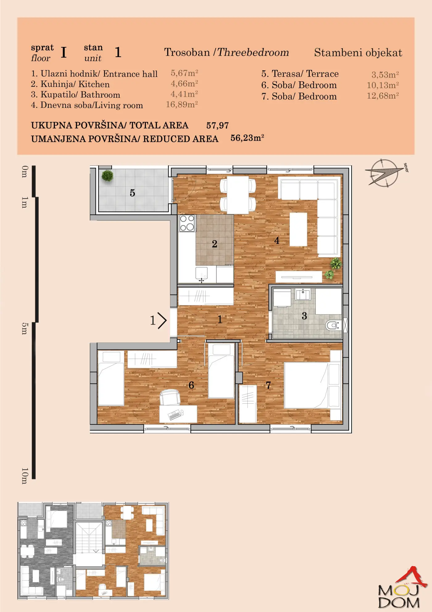 Stan - Novi Sad Telep - 1032196
