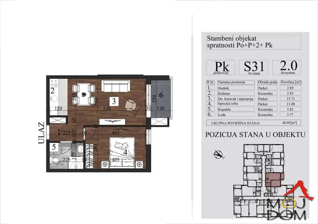 Stan - Novi Sad Grbavica - 1031013