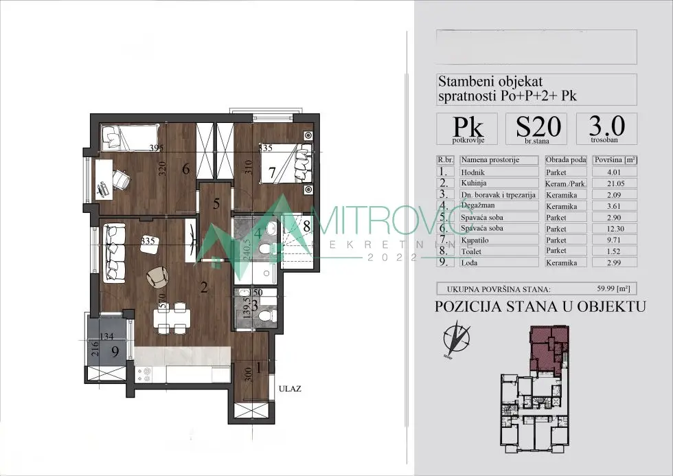 Stan - Novi Sad Detelinara - 1003813