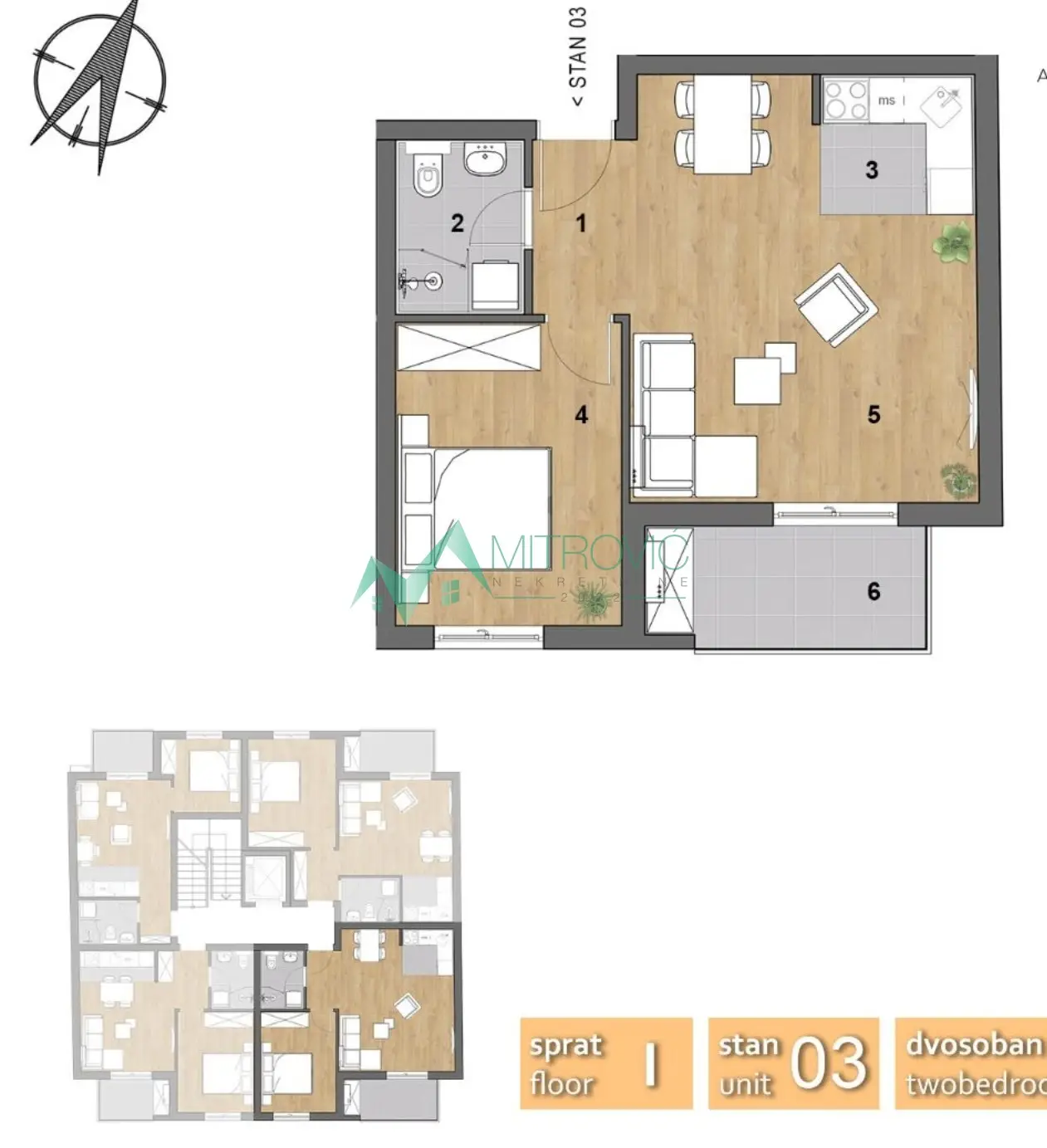 Stan - Novi Sad Bulevar Evrope - 1003844