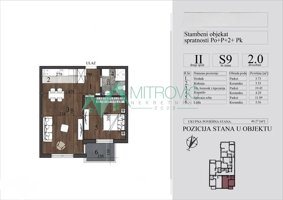 Stan - Novi Sad Detelinara - 1003807