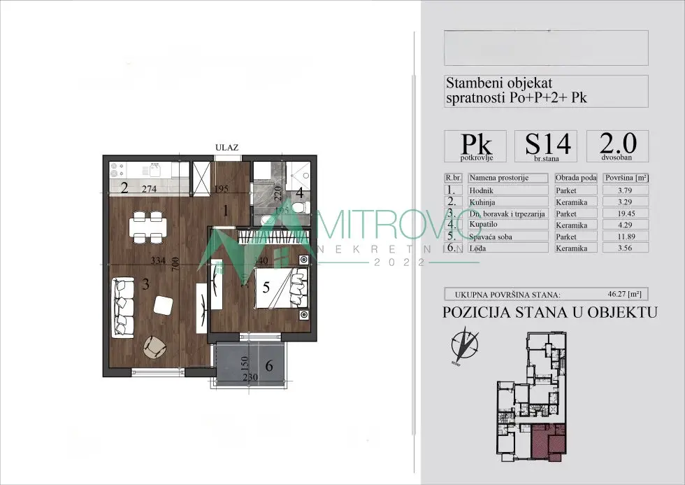 Stan - Novi Sad Detelinara - 1003809