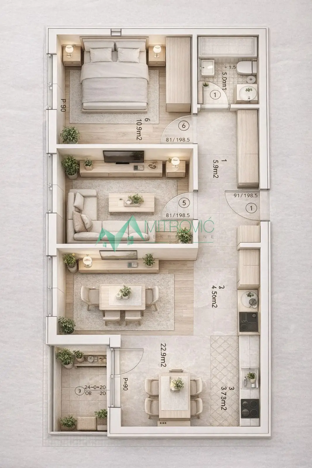 Stan - Novi Sad Bulevar Evrope - 1003914