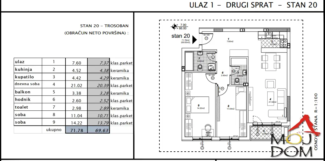 Stan - Novi Sad Telep - 1030426