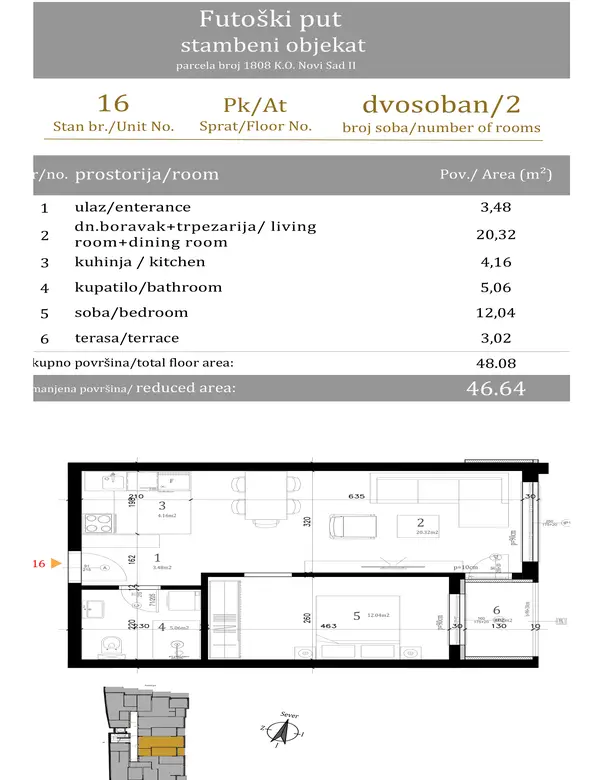 Stan - Novi Sad Bulevar Evrope - 1043438