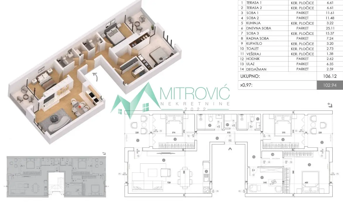 Stan - Novi Sad Bulevar Evrope - 1003556