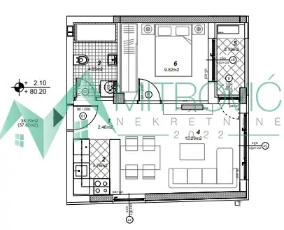 Stan 38m² — Telep, Novi Sad
