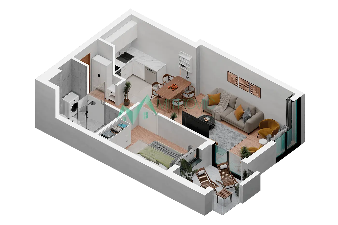 Stan 42m² — Podbara, Novi Sad