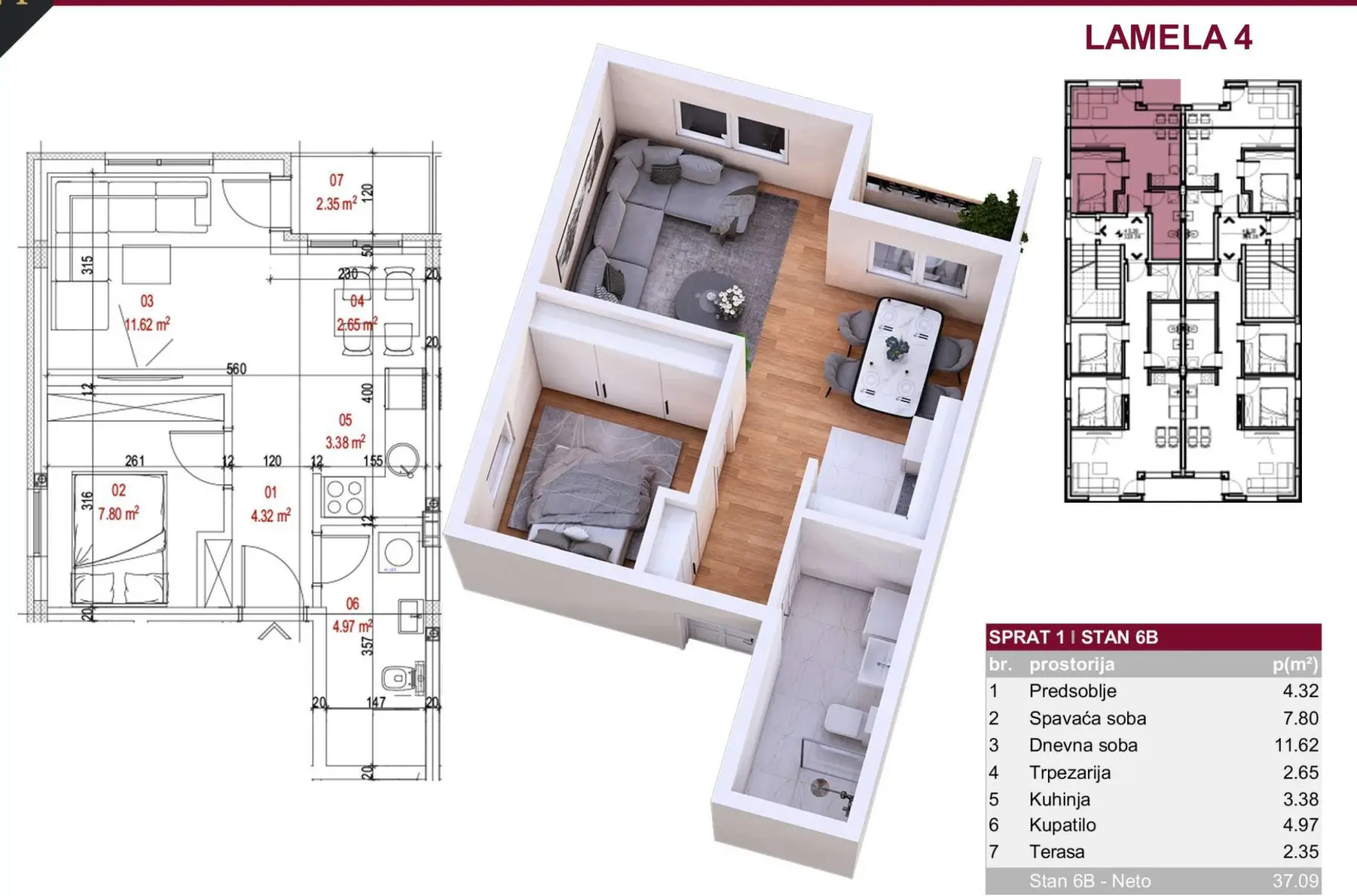 NOVI SAD. PETROVARADIN. ALIBEGOVAC. ONE AND A HALF ROOM APARTMENT. PLUS VAT (Svet nekretnine, Novi Sad, Reg. no. 405)