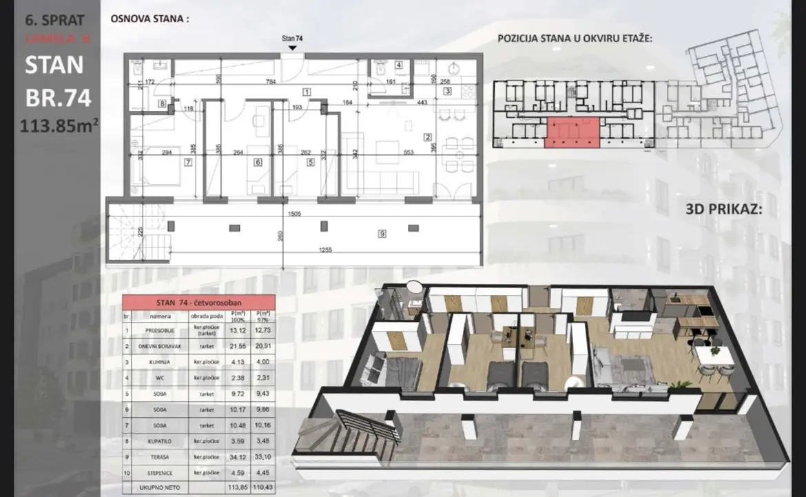 NOVI SAD.FAIR.FOUR-BEDROOM APARTMENT.PLUS VAT (Svet nekretnine, Novi Sad, Reg. no. 405)
