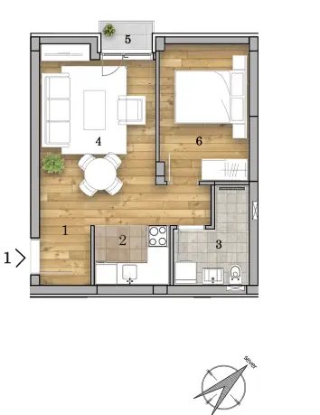Stan 38m² — Telep, Novi Sad