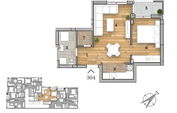 Stan 42m² — Telep, Novi Sad