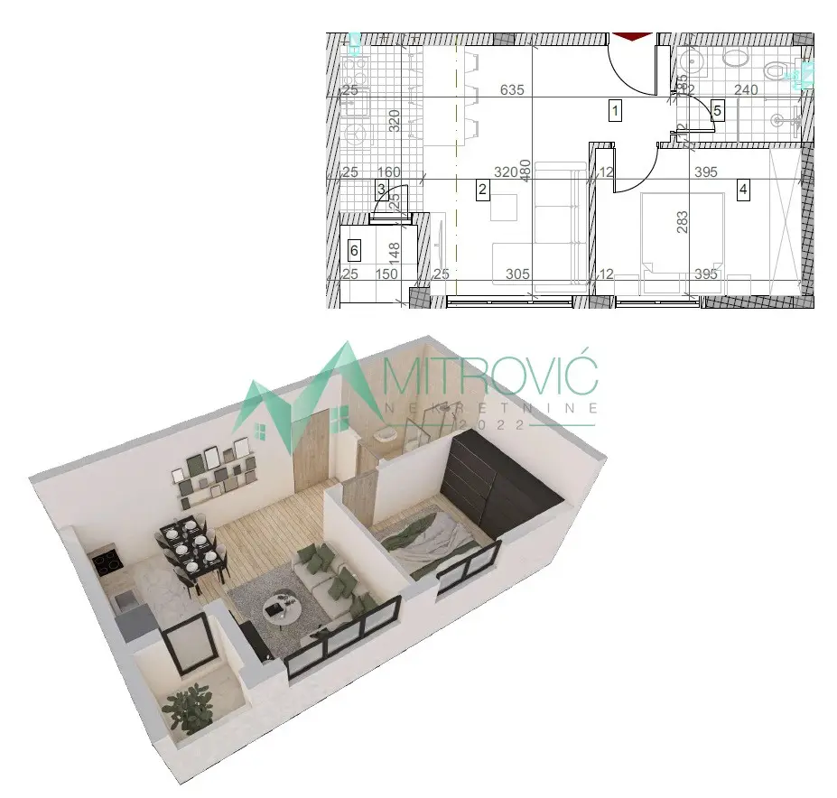 Stan 40m² — Tatarsko brdo, Sremska Kamenica