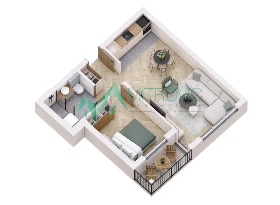 Stan 45m² — Adice, Novi Sad