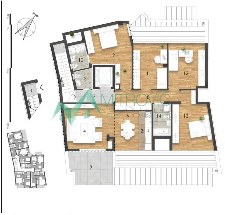 Luxury four-and-a-half-room penthouse in Grbavica - exceptional offer