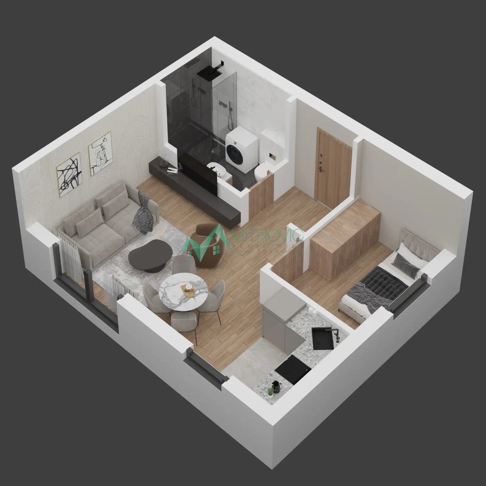Novi Sad, Sajlovo - One and a half room apartment + yard 40-50 m2