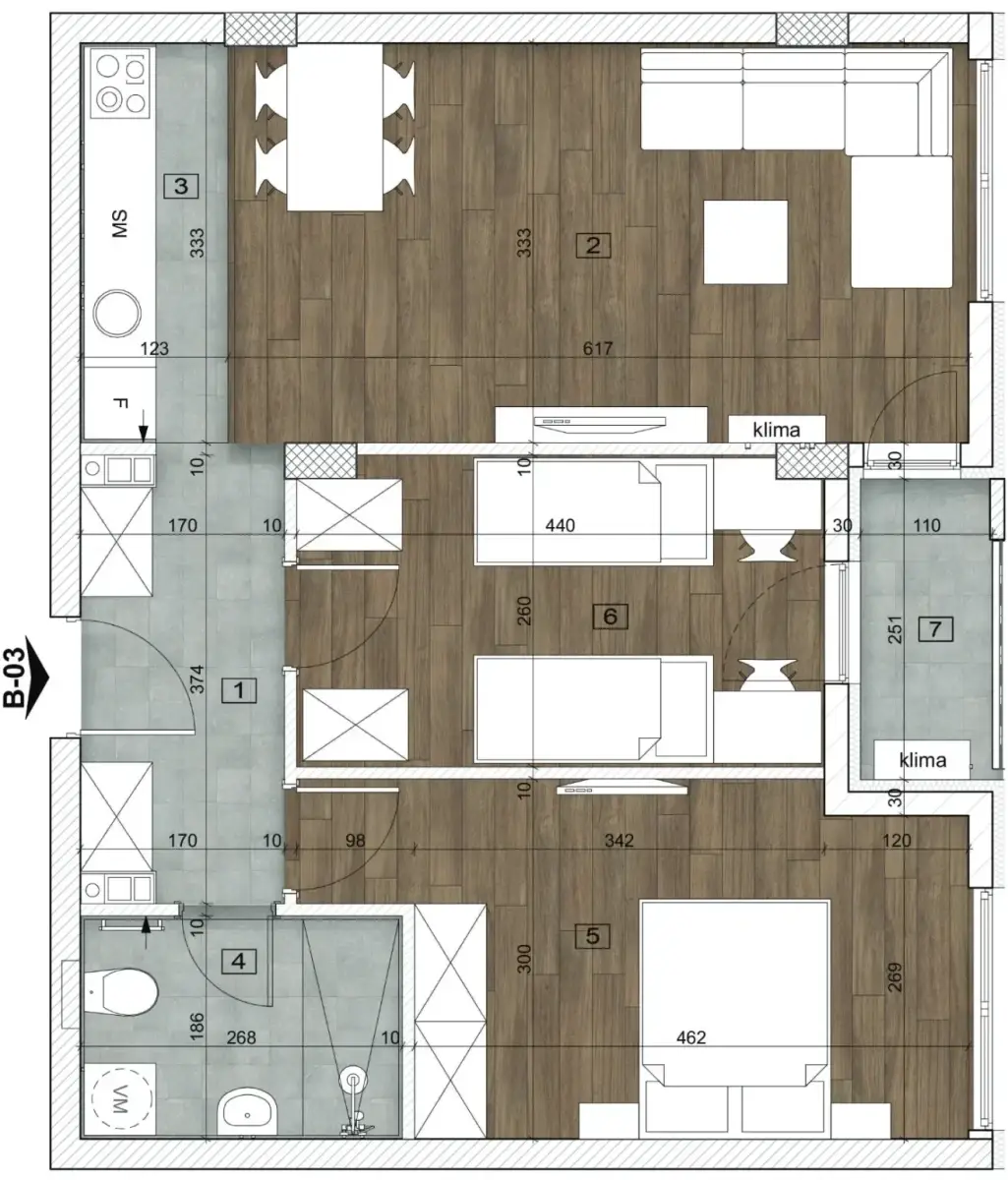 NOVI SAD.BOULEVARD PATRIARCH PAVLE.TWO-BEDROOM APARTMENT PLUS.PLUS VAT (Svet nekretnine, Novi Sad, Reg. no. 405)