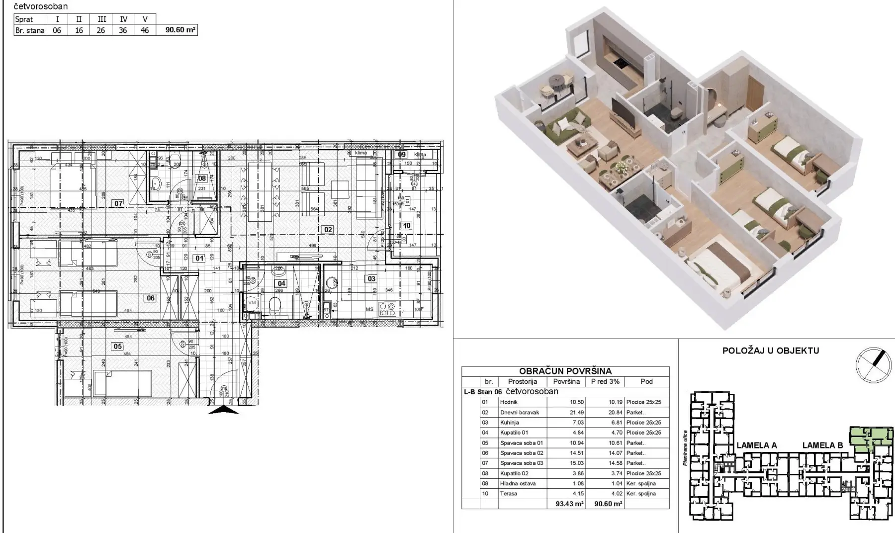 NOVI SAD.TELEP.FOUR-ROOM APARTMENT. WITH VAT (Svet nekretnine, Novi Sad, Reg. No. 405)