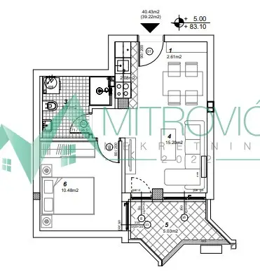 Stan 39m² — Telep, Novi Sad