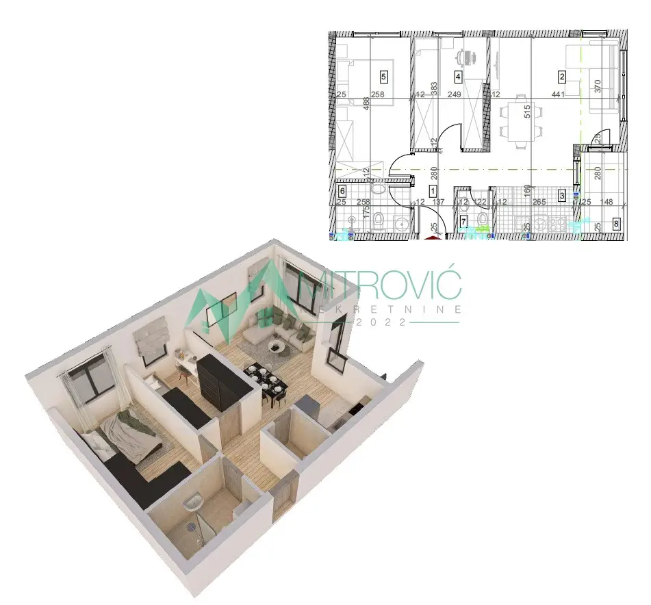 Stan 61m² — Tatarsko brdo, Sremska Kamenica
