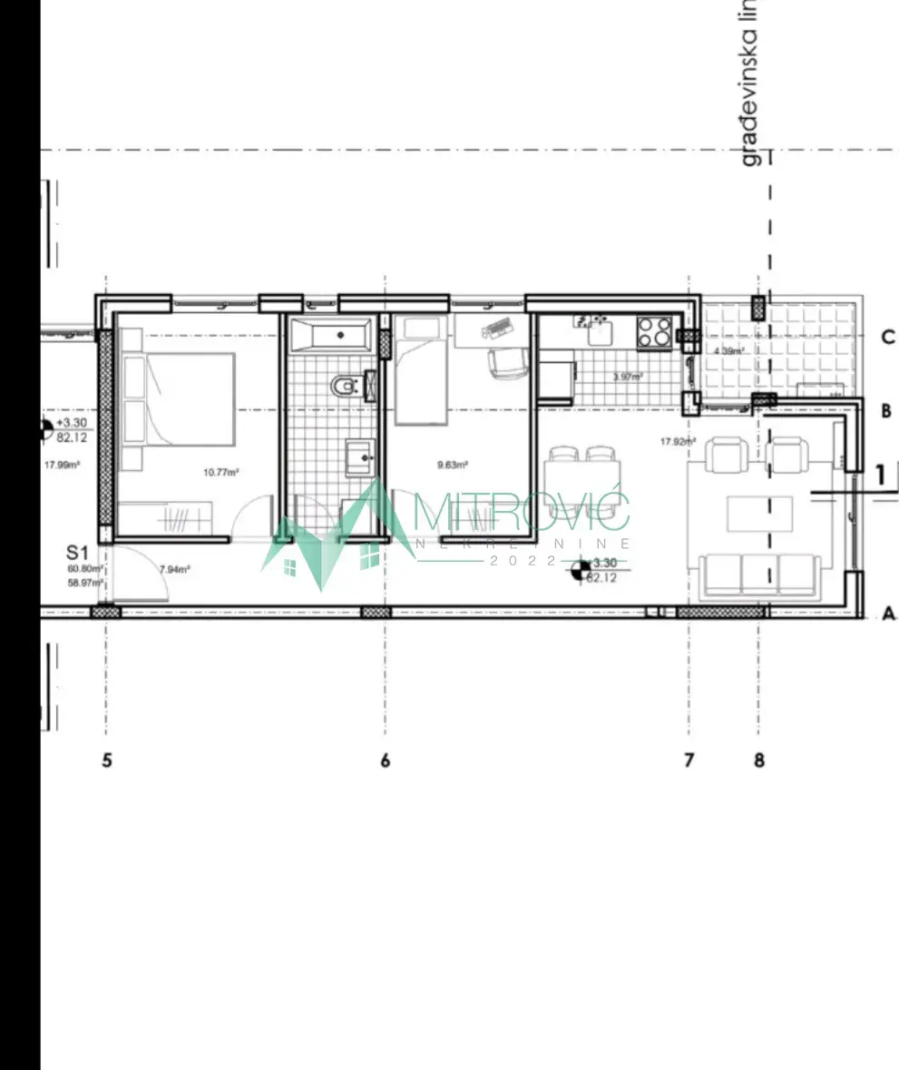 Stan 58m² — Telep, Novi Sad