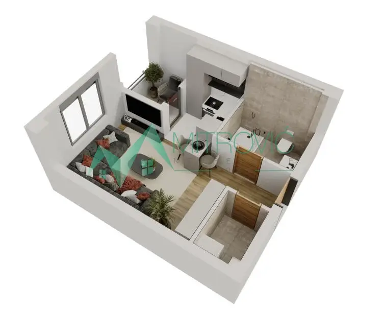 Novi Sad, Salajka - Studio apartment 27m2