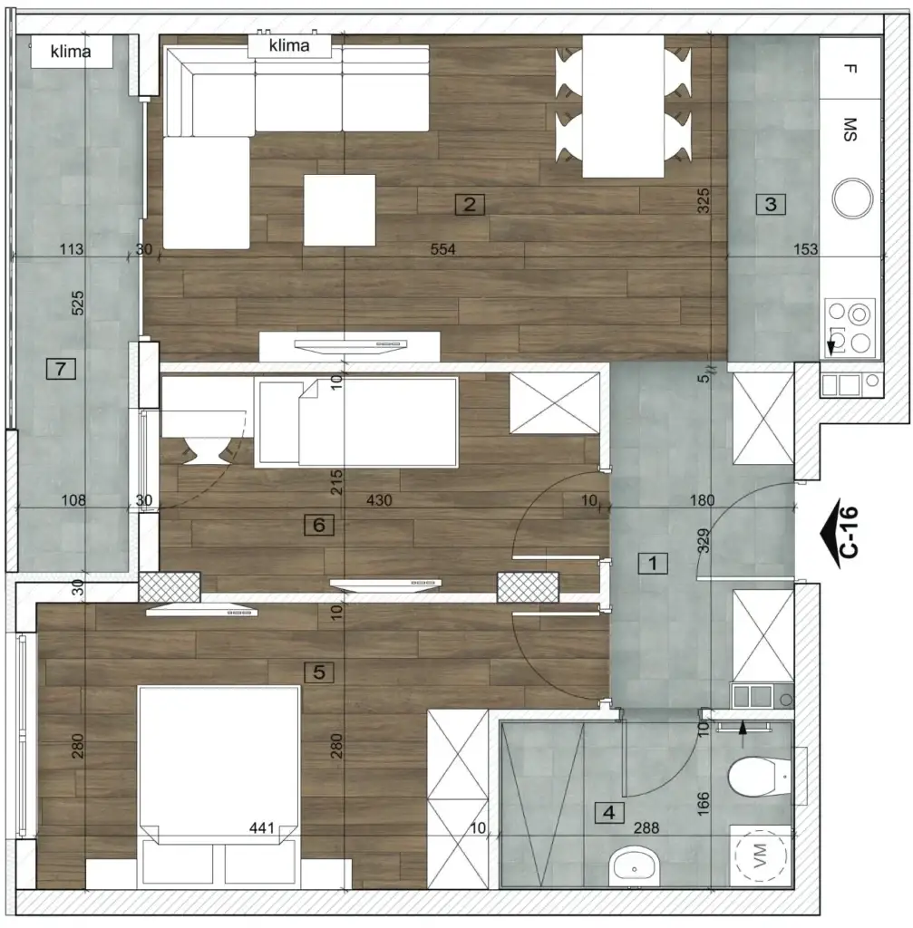 Stan 59m² — Bulevar patrijarha Pavla, Novi Sad