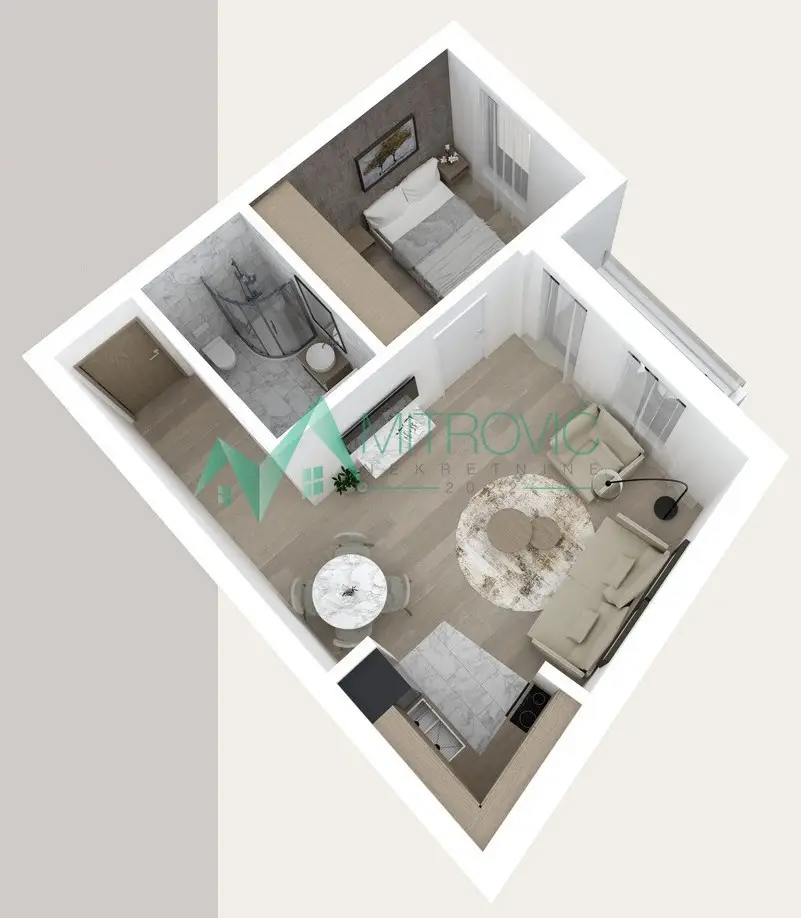 FOR SALE - One-and-a-half-room apartment in Podbara, possibility of VAT refund.