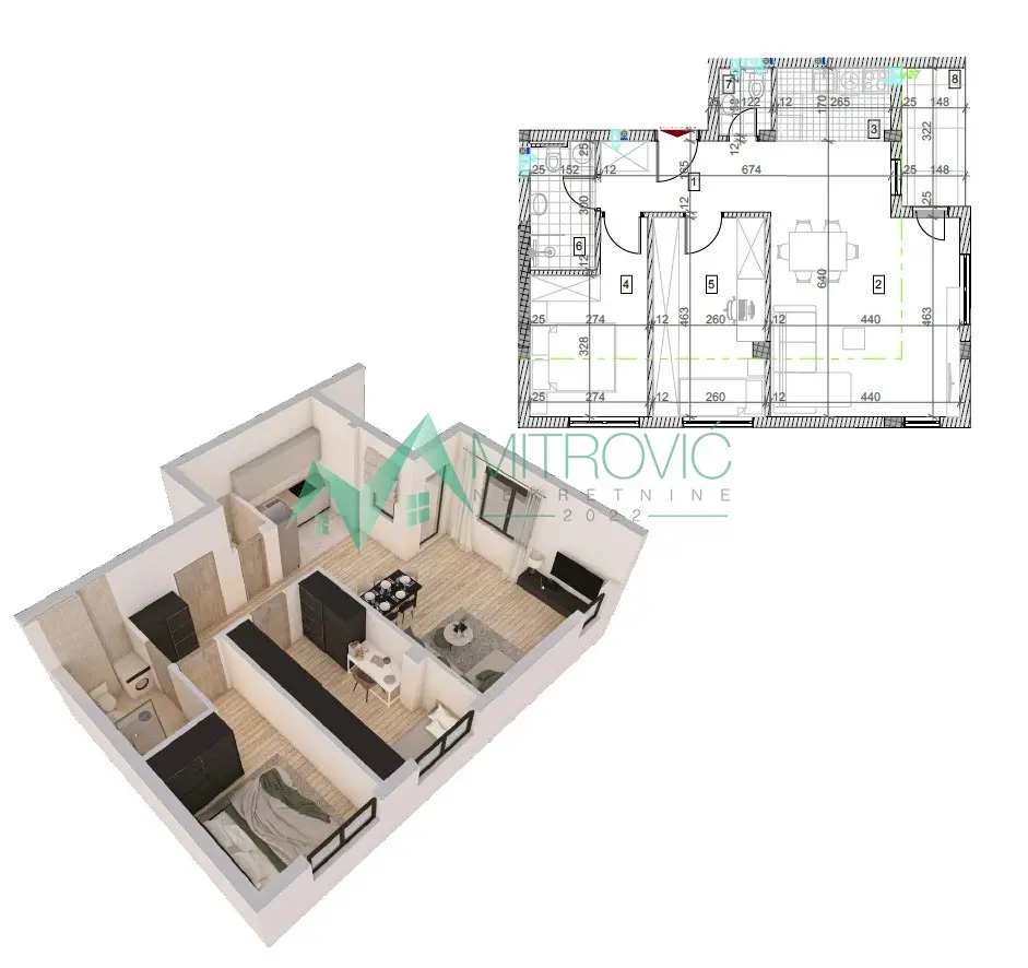 Stan 67m² — Tatarsko brdo, Sremska Kamenica