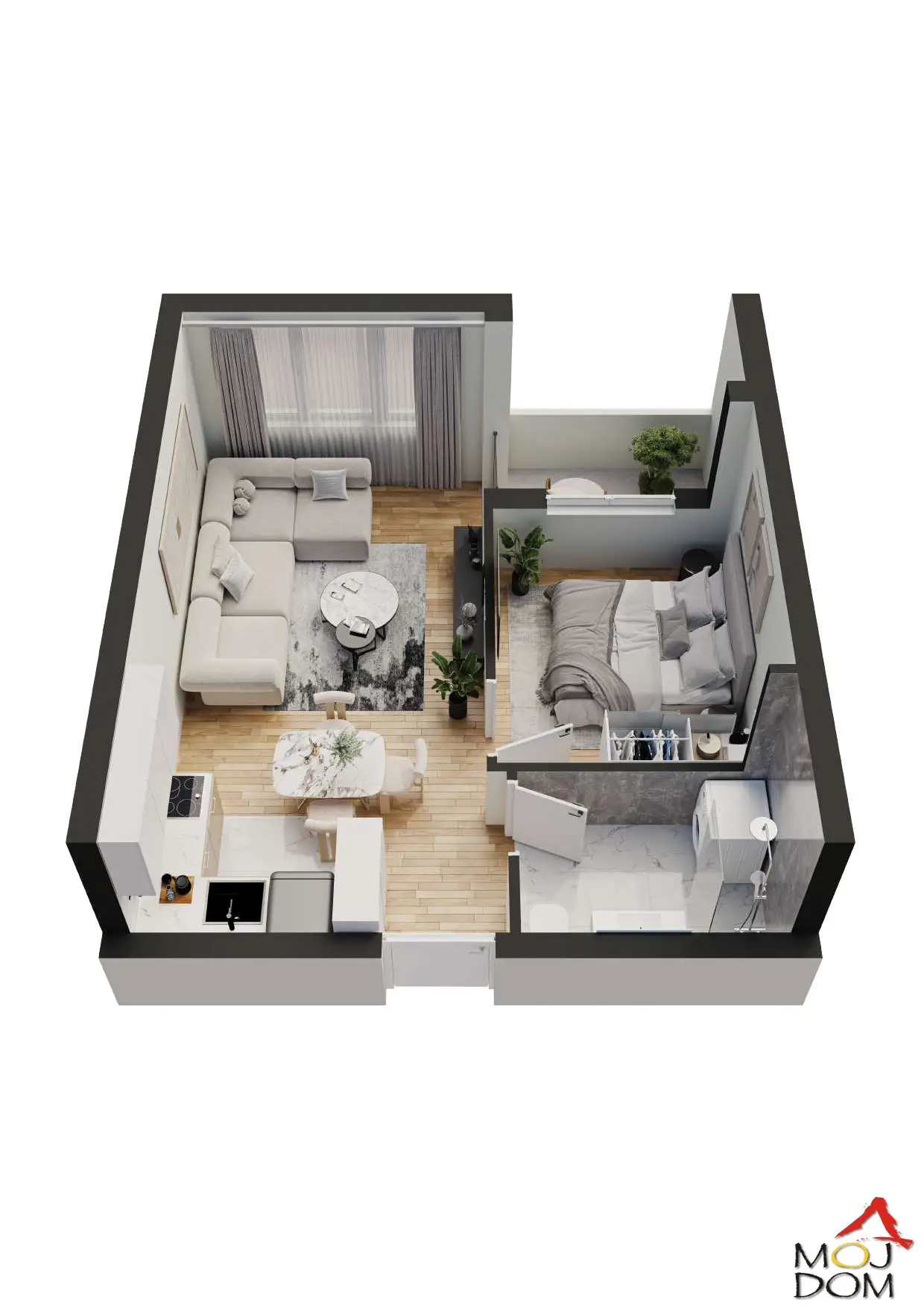 We are selling excellent apartments under construction in Northern Telep.

A quality building with studios, one-bedroom, and two-bedroom apartments of perfect sizes and room layouts is being built on a street connecting Futoški Put and Bulevar Patrijarha Pavla.