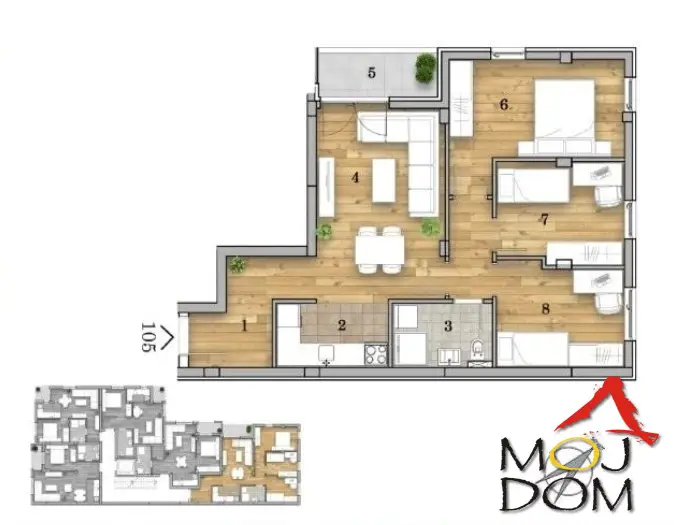 Stan 69m² — Telep, Novi Sad