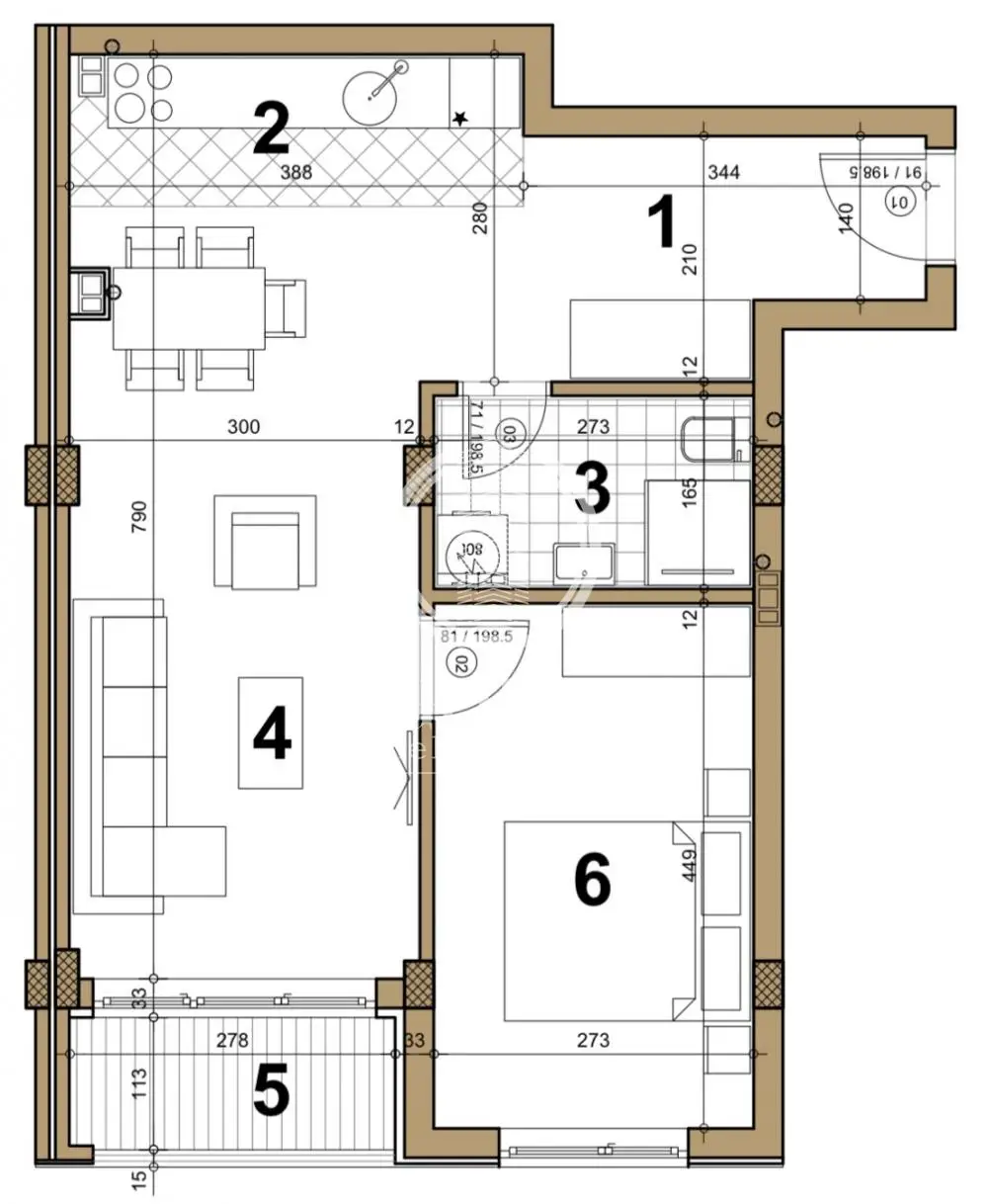 Stan 50m² — Podbara, Novi Sad