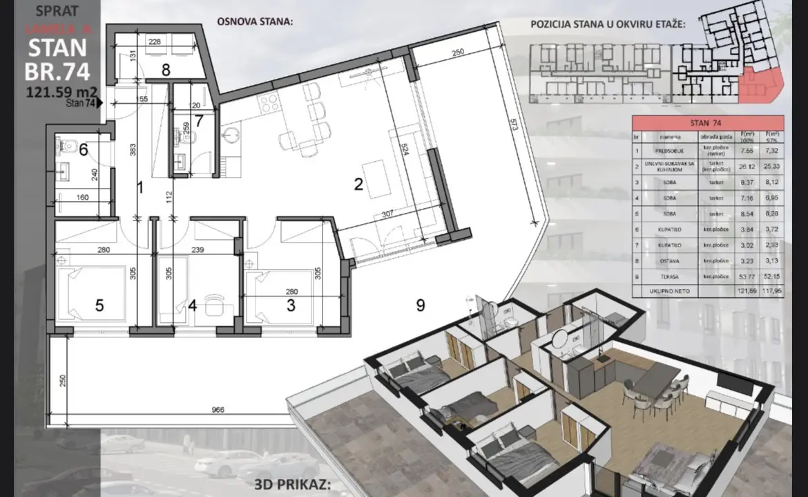 NOVI SAD.FAIR .FOUR-ROOM APARTMENT.PLUS VAT (Svet nekretnine, Novi Sad, Reg. no. 405)