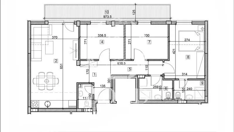 Stan 85m² — Detelinara, Novi Sad