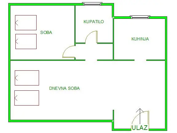 Novi Sad, Grbavica, for sale excellent, fully renovated two-room apartment in a newer building. No investments needed