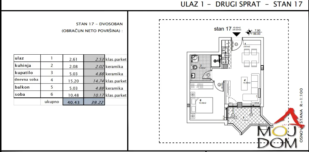 Stan 39m² — Telep, Novi Sad