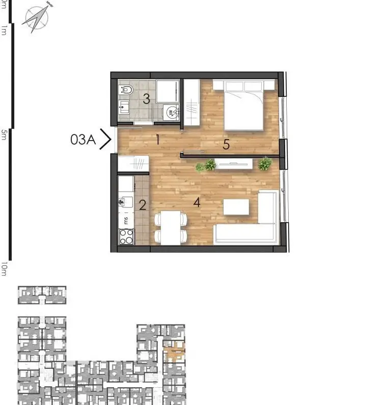 Stan 43m² — Telep, Novi Sad