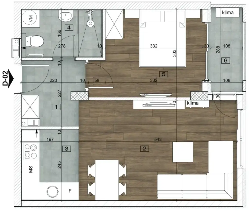 Stan 45m² — Bulevar patrijarha Pavla, Novi Sad