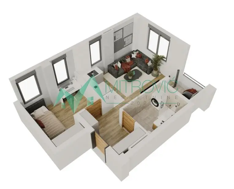 Novi Sad, Salajka - One and a half room apartment 33m2