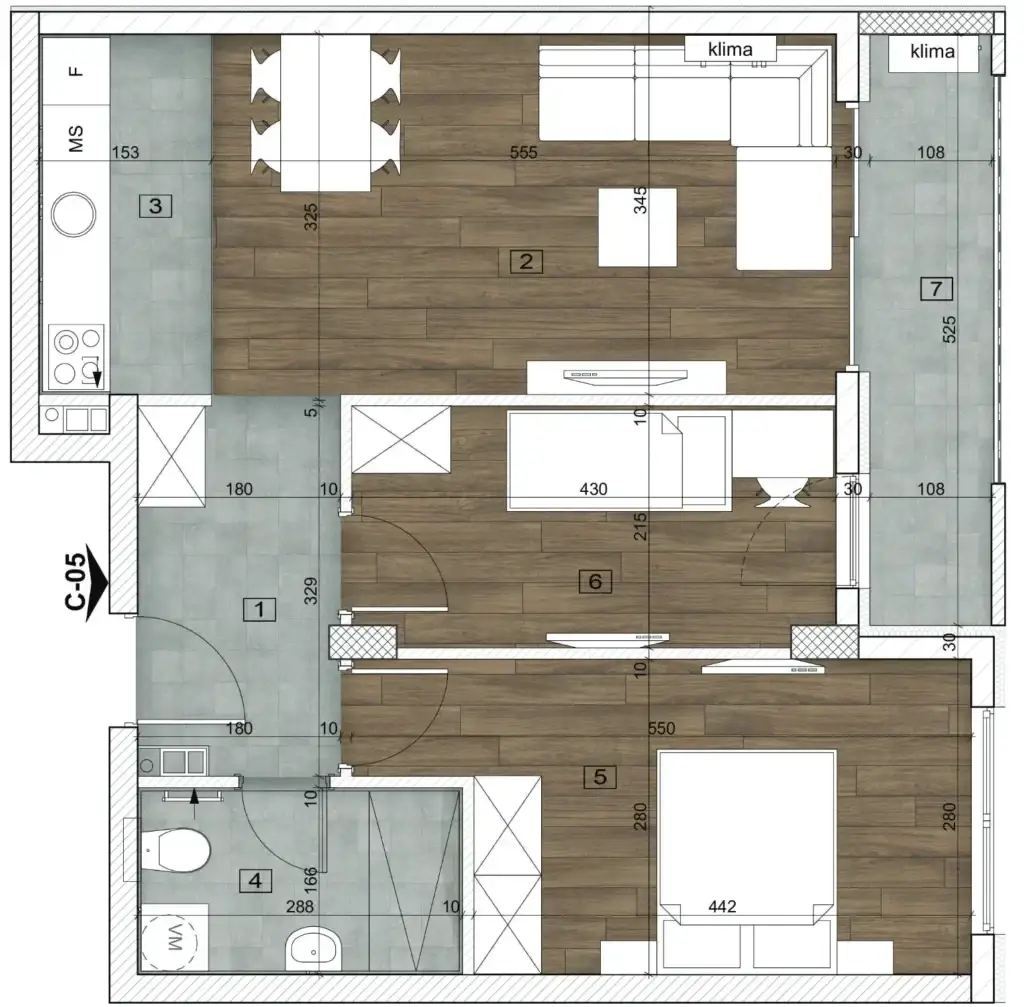 Stan 59m² — Bulevar patrijarha Pavla, Novi Sad