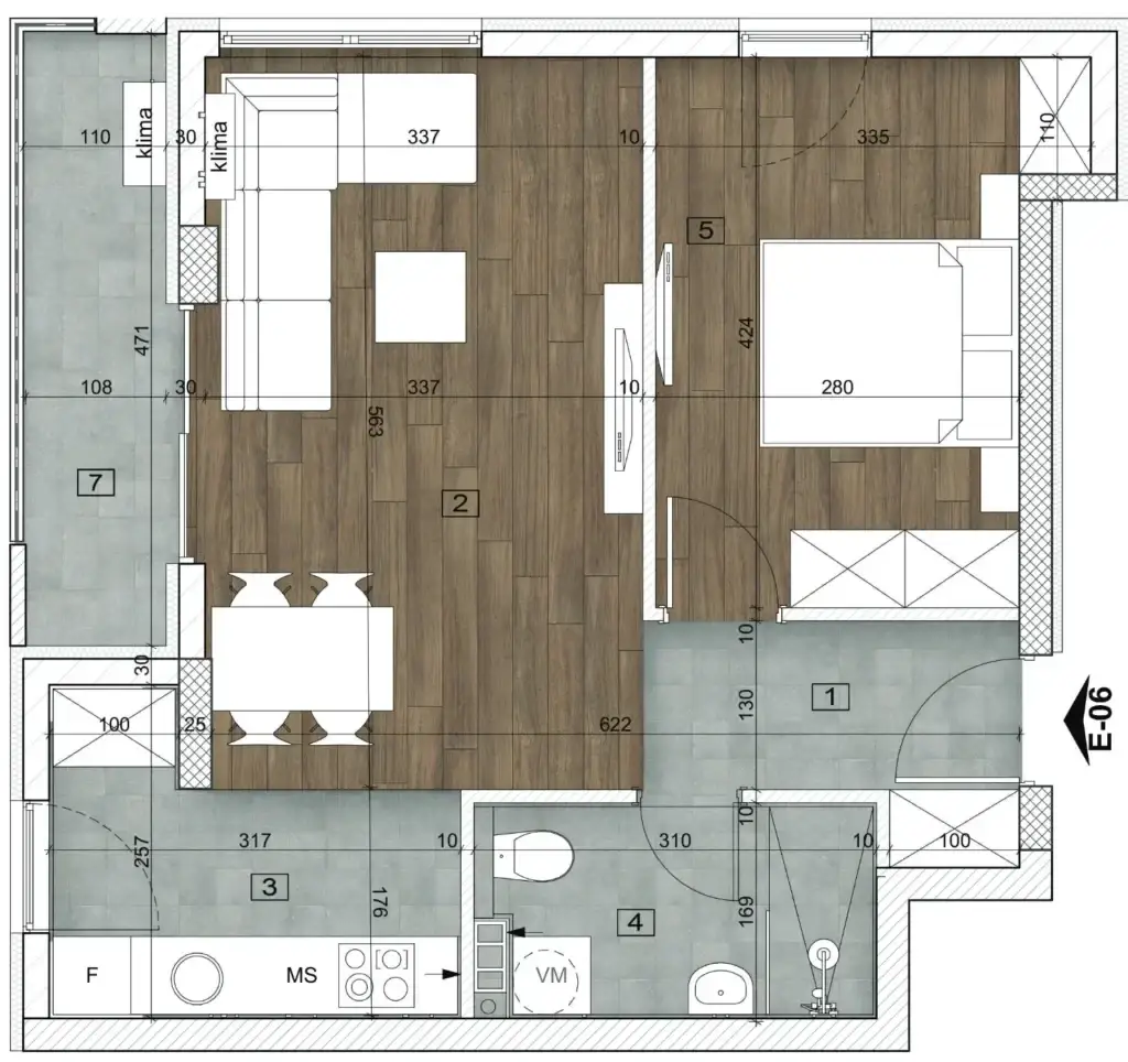 NOVI SAD. BOULEVARD PATRIJARHA PAVLA. TWO AND A HALF ROOM APARTMENT. PLUS VAT (Svet nekretnine, Novi Sad, Reg. no. 405)