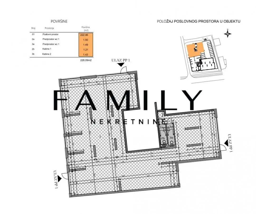 Commercial space for sale – New building in Salajci, ground floor, excellent location