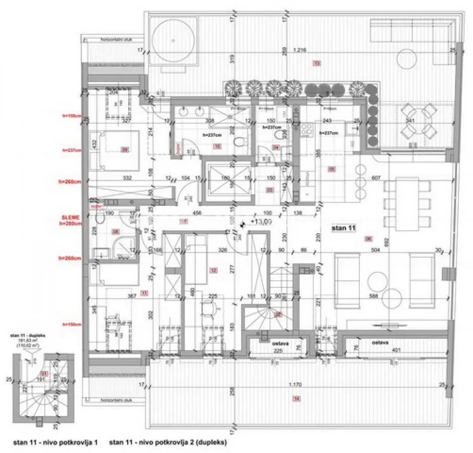 Petrovaradin-Fantastičan Četvorosoban PentHaus 114 m2 sa Velikom Terasom 181 m2-povrat PDV-a-065/385 8880